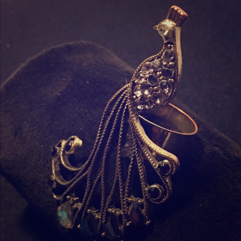 Art Deco style peacock ring